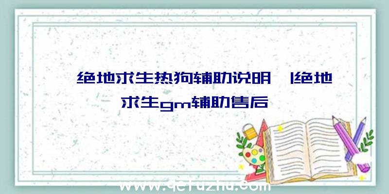 「绝地求生热狗辅助说明」|绝地求生gm辅助售后